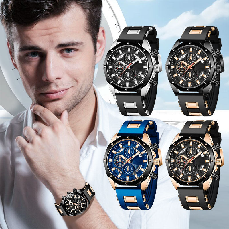 🔥Soldes🔥Montre de travail à quartz avec grand cadran et calendrier