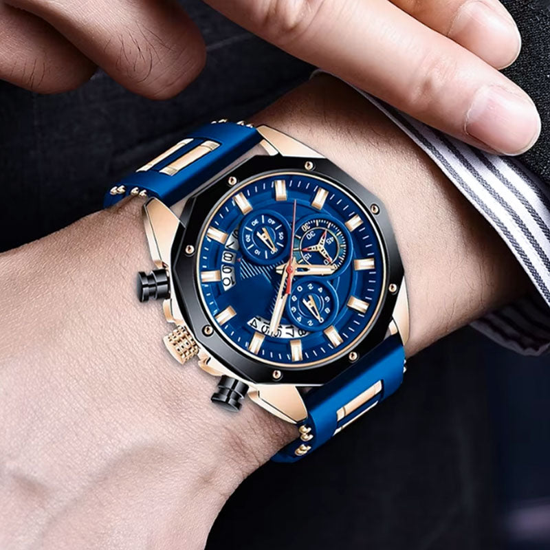 🔥Soldes🔥Montre de travail à quartz avec grand cadran et calendrier