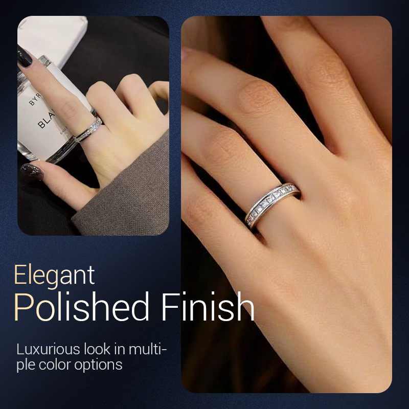 💖Offre exceptionnelle Black Friday – 50 % de réduction !💖Bague tournante en acier titane avec zircone