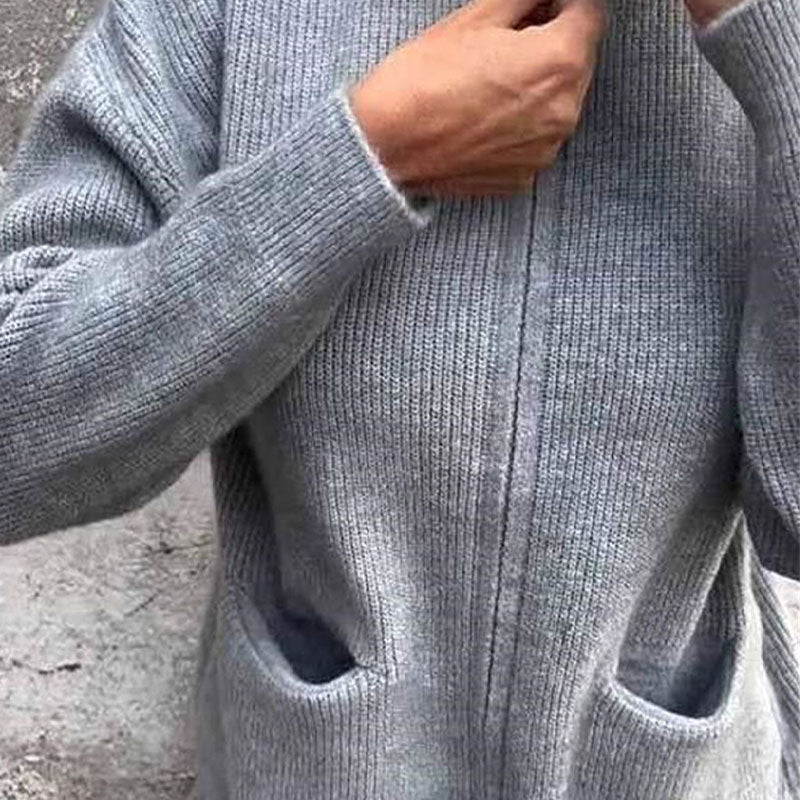 Cardigan confortable avec fermeture éclair pour femmes