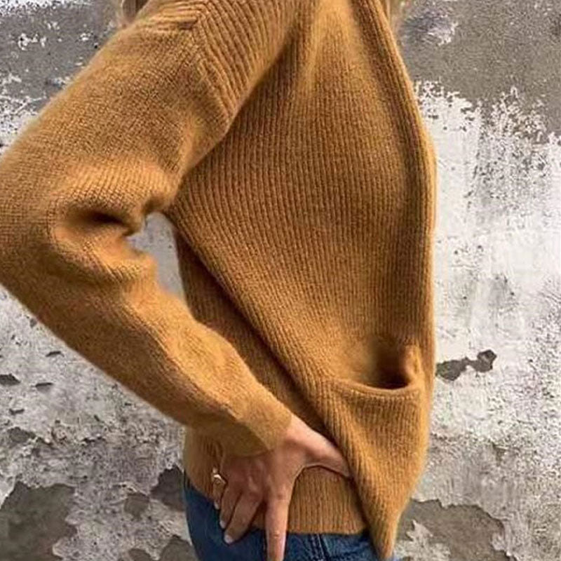 Cardigan confortable avec fermeture éclair pour femmes