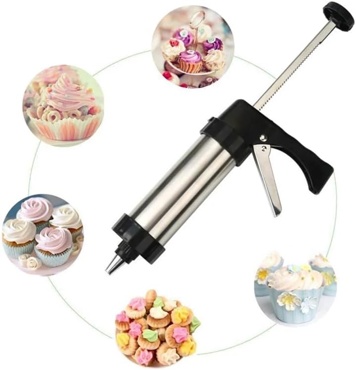 Presse à biscuits en acier inoxydable avec 13 disques et 8 embouts