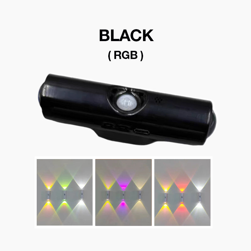 Veilleuse LED intelligente avec détecteur de mouvement, applique murale RGB à intensité variable et couleurs changeantes, éclairage d'ambiance magnétique adhésif rechargeable par USB avec effet dégradé pour chambre à coucher