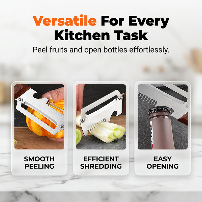 ✨Ustensile de cuisine 3 en 1 pour émincer et éplucher les oignons nouveaux