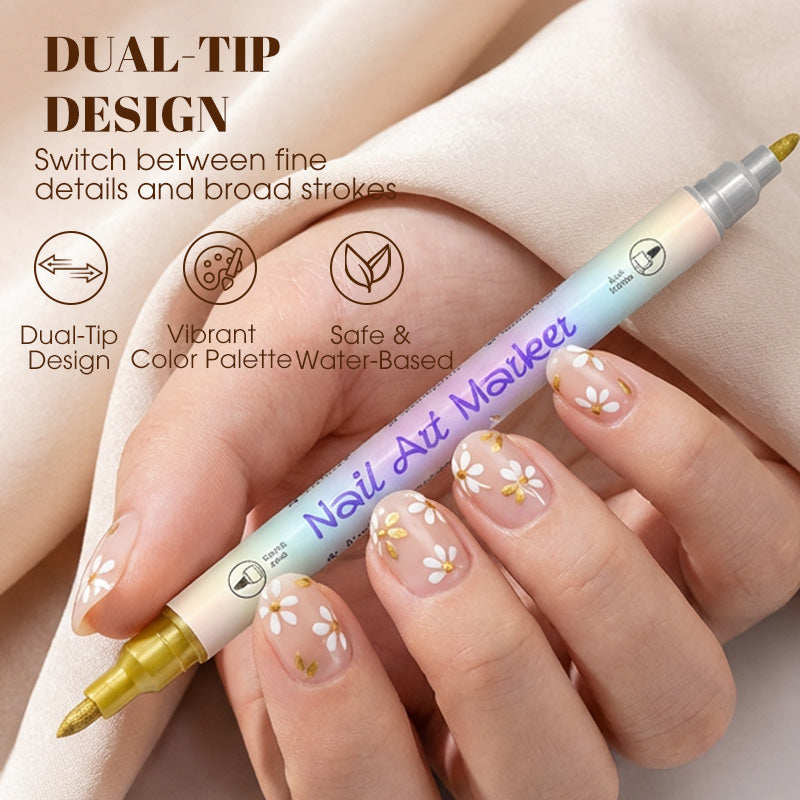 🔥50 % de réduction⏰Coffret de stylos à nail art à double pointe