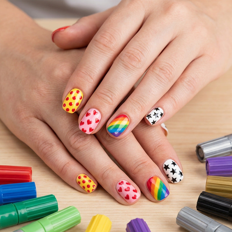 🔥50 % de réduction⏰Coffret de stylos à nail art à double pointe