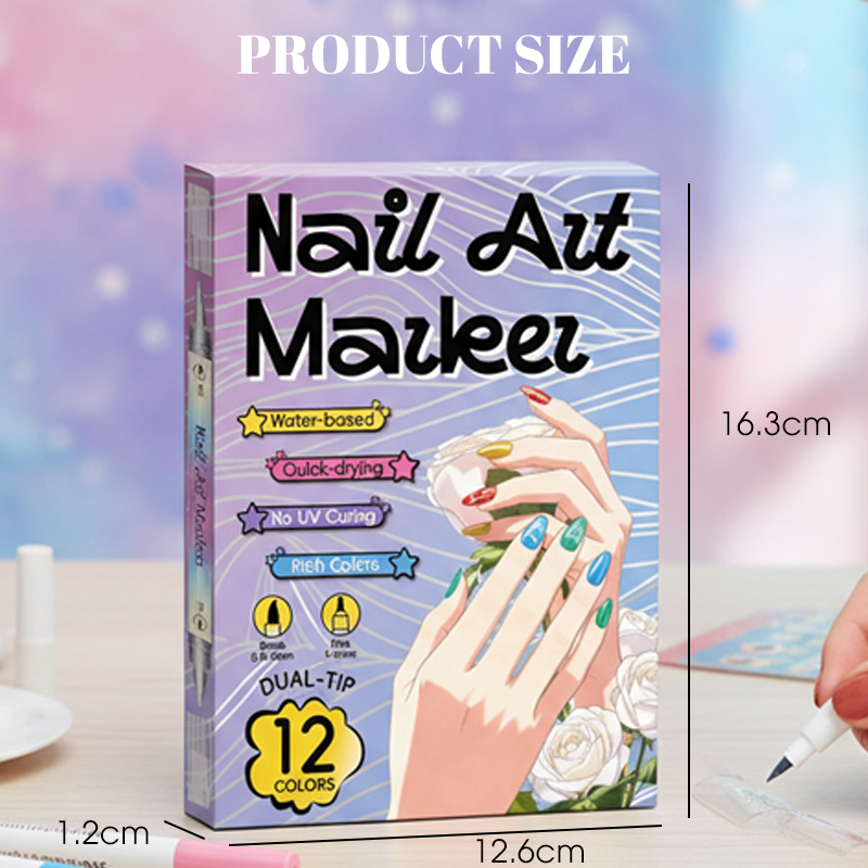 🔥50 % de réduction⏰Coffret de stylos à nail art à double pointe