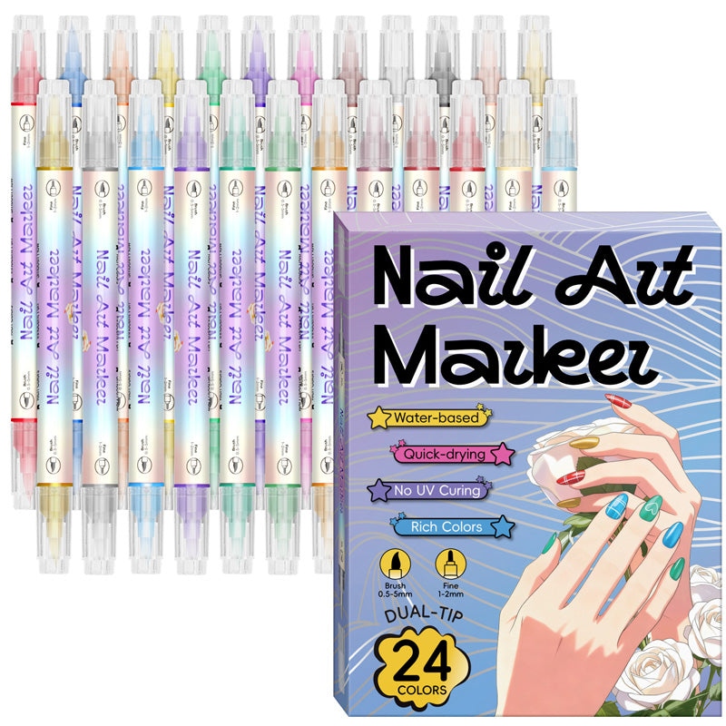 🔥50 % de réduction⏰Coffret de stylos à nail art à double pointe