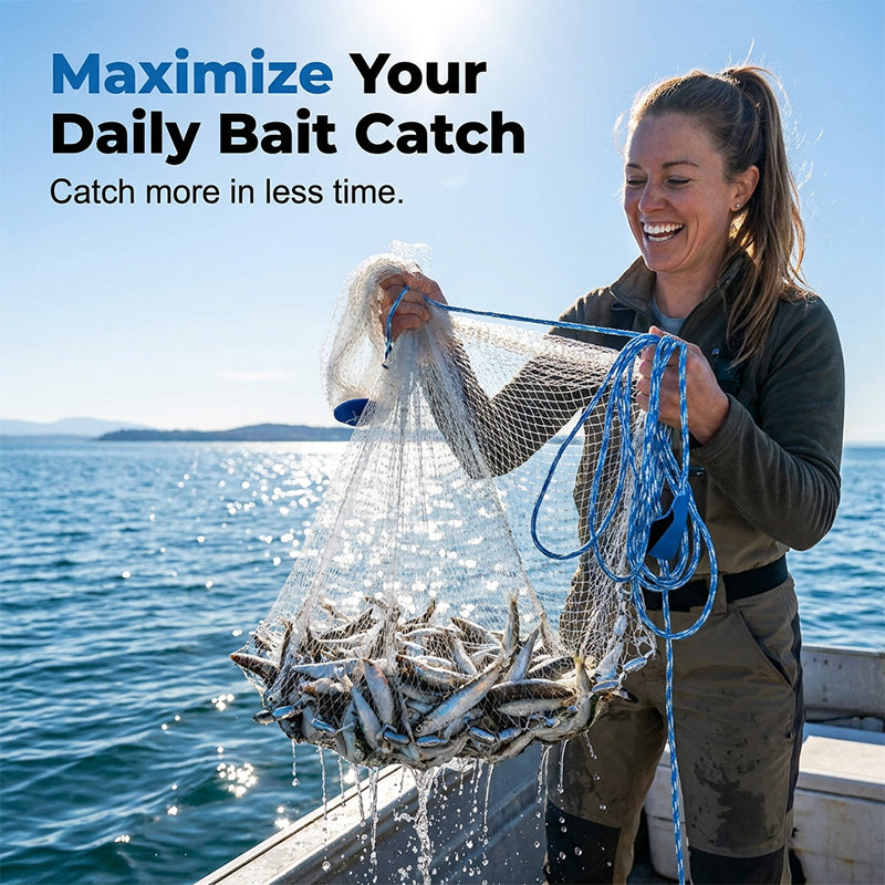 🎣 50 % DE RÉDUCTION POUR UNE DURÉE LIMITÉE ! ✨ Filet de pêche facile à lancer – Mailles ultra-résistantes, descente rapide, polyvalent 🌊