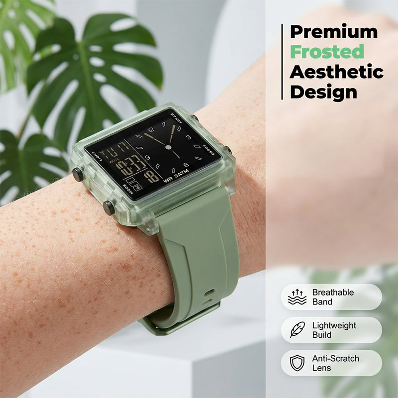 ⏳Offre spéciale à durée limitée⏰Montre numérique transparente étanche – étanchéité à 50 m, écran luminescent, affichage hybride ✨