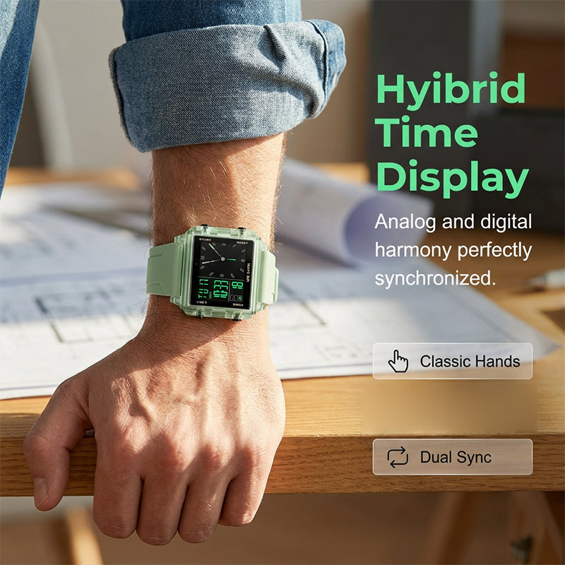 ⏳Offre spéciale à durée limitée⏰Montre numérique transparente étanche – étanchéité à 50 m, écran luminescent, affichage hybride ✨
