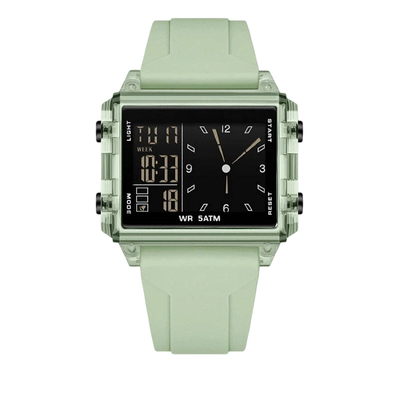⏳Offre spéciale à durée limitée⏰Montre numérique transparente étanche – étanchéité à 50 m, écran luminescent, affichage hybride ✨