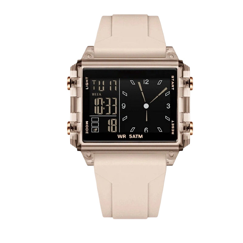 ⏳Offre spéciale à durée limitée⏰Montre numérique transparente étanche – étanchéité à 50 m, écran luminescent, affichage hybride ✨