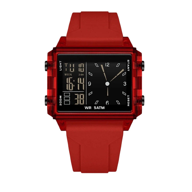 ⏳Offre spéciale à durée limitée⏰Montre numérique transparente étanche – étanchéité à 50 m, écran luminescent, affichage hybride ✨