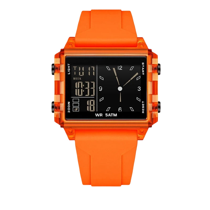 ⏳Offre spéciale à durée limitée⏰Montre numérique transparente étanche – étanchéité à 50 m, écran luminescent, affichage hybride ✨