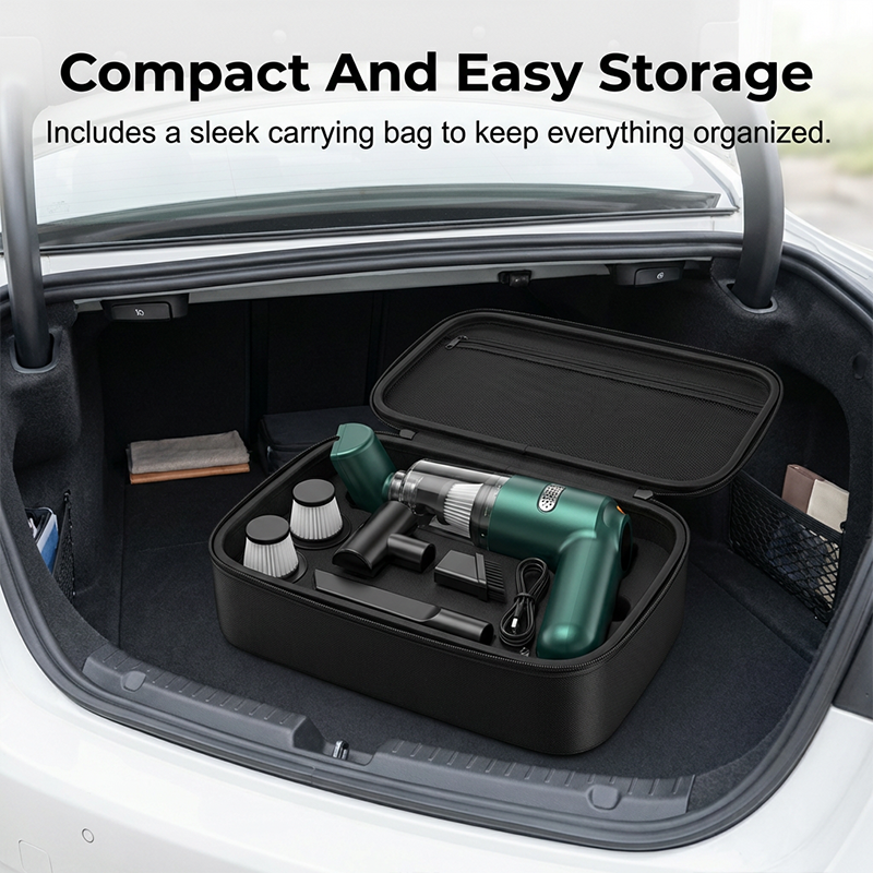 Kit d'aspirateur sans fil haute puissance pour voiture 🚗 Puissance d'aspiration élevée 💨 Aspirateur à main rechargeable ⚡ Kit complet d'accessoires pour le nettoyage de l'habitacle