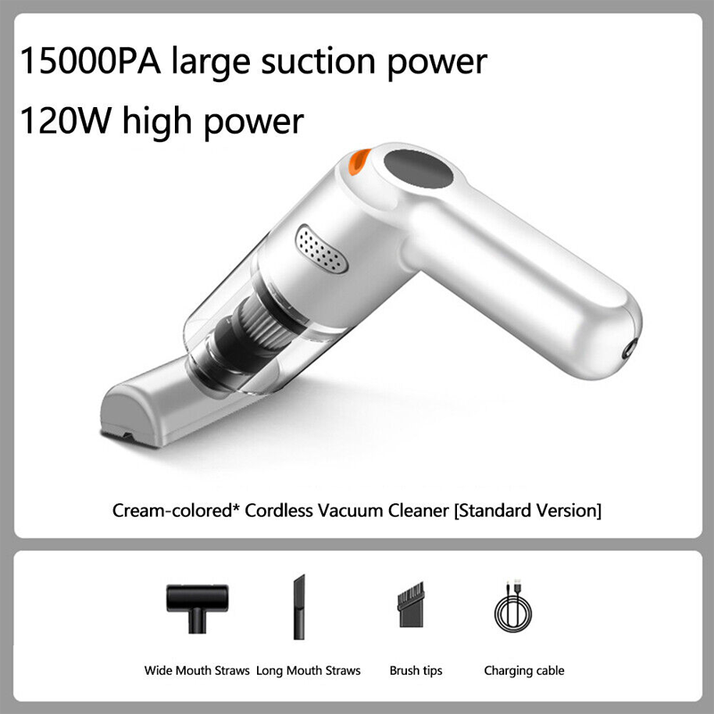 Kit d'aspirateur sans fil haute puissance pour voiture 🚗 Puissance d'aspiration élevée 💨 Aspirateur à main rechargeable ⚡ Kit complet d'accessoires pour le nettoyage de l'habitacle