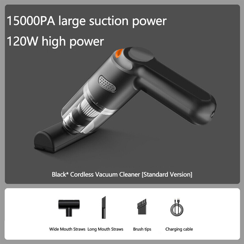 Kit d'aspirateur sans fil haute puissance pour voiture 🚗 Puissance d'aspiration élevée 💨 Aspirateur à main rechargeable ⚡ Kit complet d'accessoires pour le nettoyage de l'habitacle