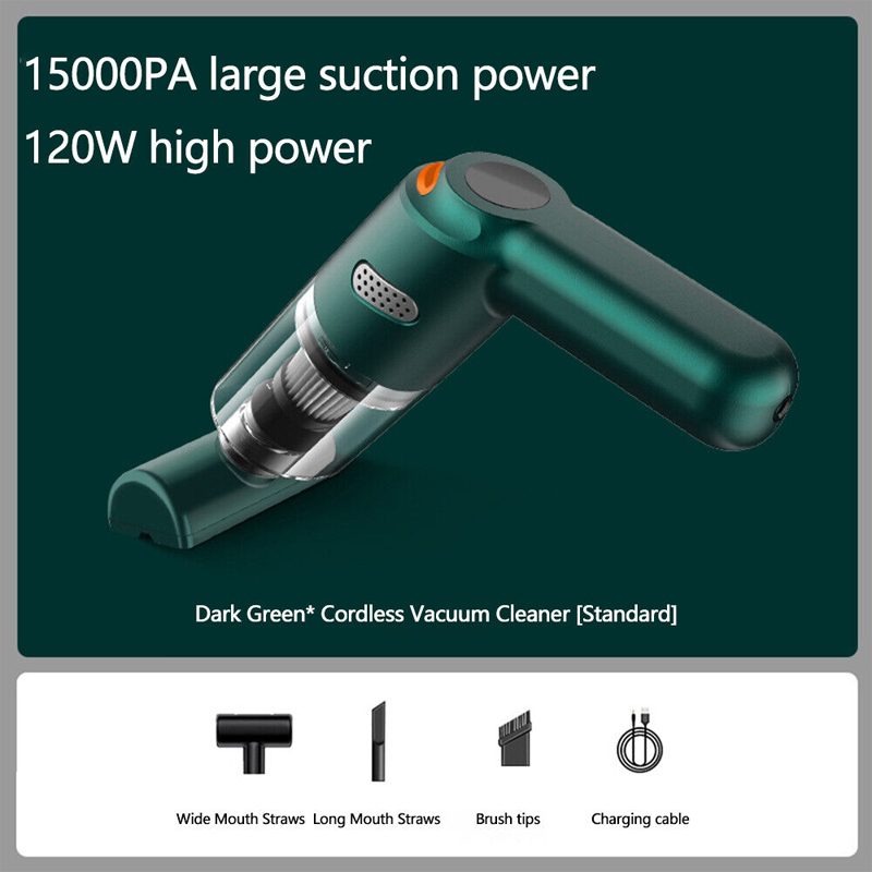 Kit d'aspirateur sans fil haute puissance pour voiture 🚗 Puissance d'aspiration élevée 💨 Aspirateur à main rechargeable ⚡ Kit complet d'accessoires pour le nettoyage de l'habitacle