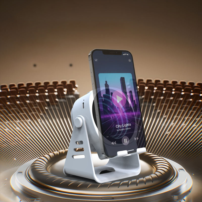 Support pour téléphone portable avec haut-parleur à induction