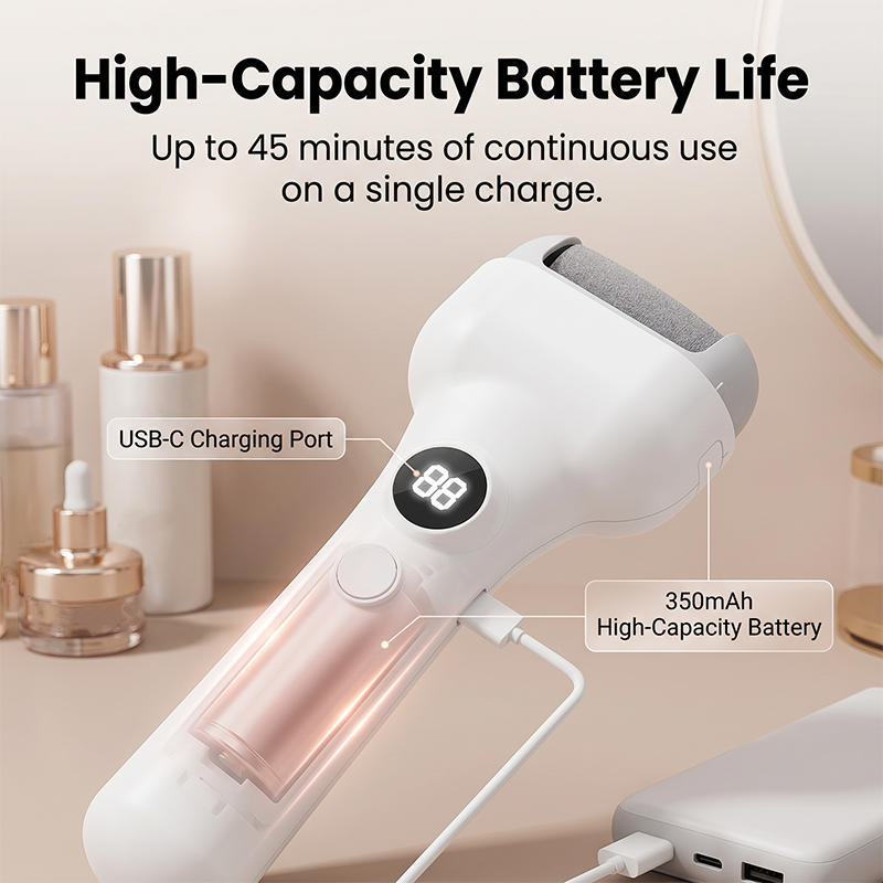 Appareil de pédicure électrique rechargeable avec capteur de pression intelligent