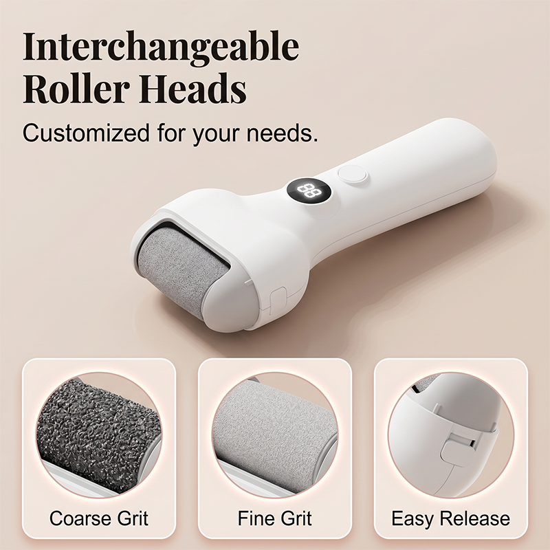 Appareil de pédicure électrique rechargeable avec capteur de pression intelligent