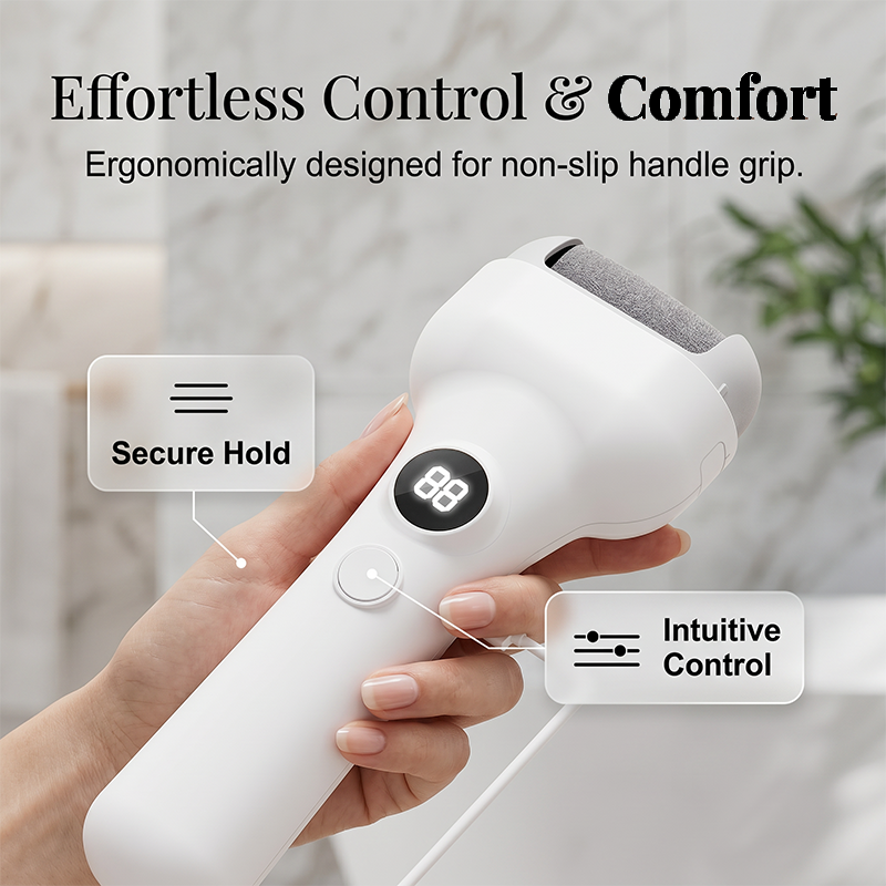 Appareil de pédicure électrique rechargeable avec capteur de pression intelligent
