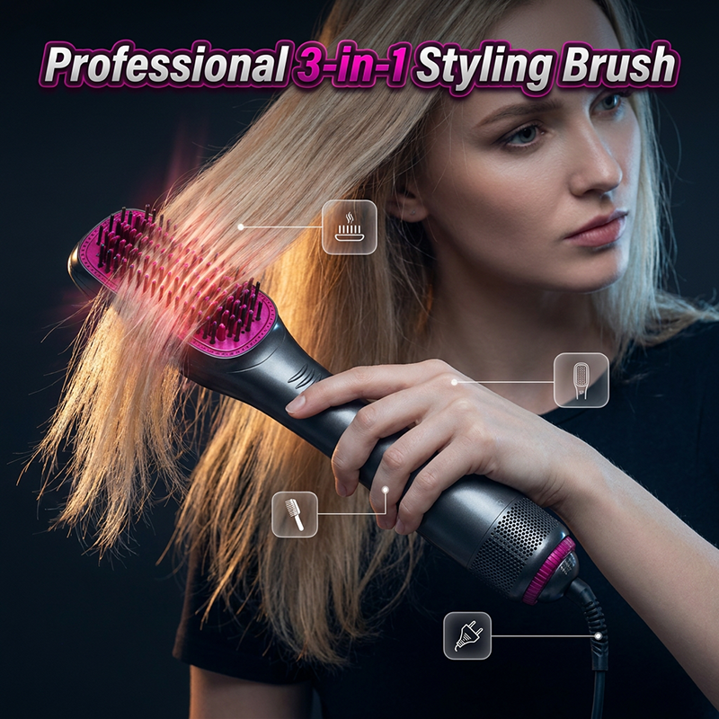 🎉 Promotions 2026 — Plus de 162 000 exemplaires vendus ! 💇‍♀️ Brosse à air chaud professionnelle 3-en-1 : séchage, démêlage et volume en une seule étape ✨