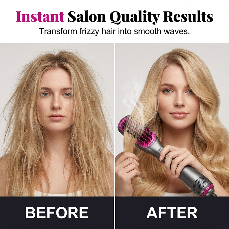 🎉 Promotions 2026 — Plus de 162 000 exemplaires vendus ! 💇‍♀️ Brosse à air chaud professionnelle 3-en-1 : séchage, démêlage et volume en une seule étape ✨