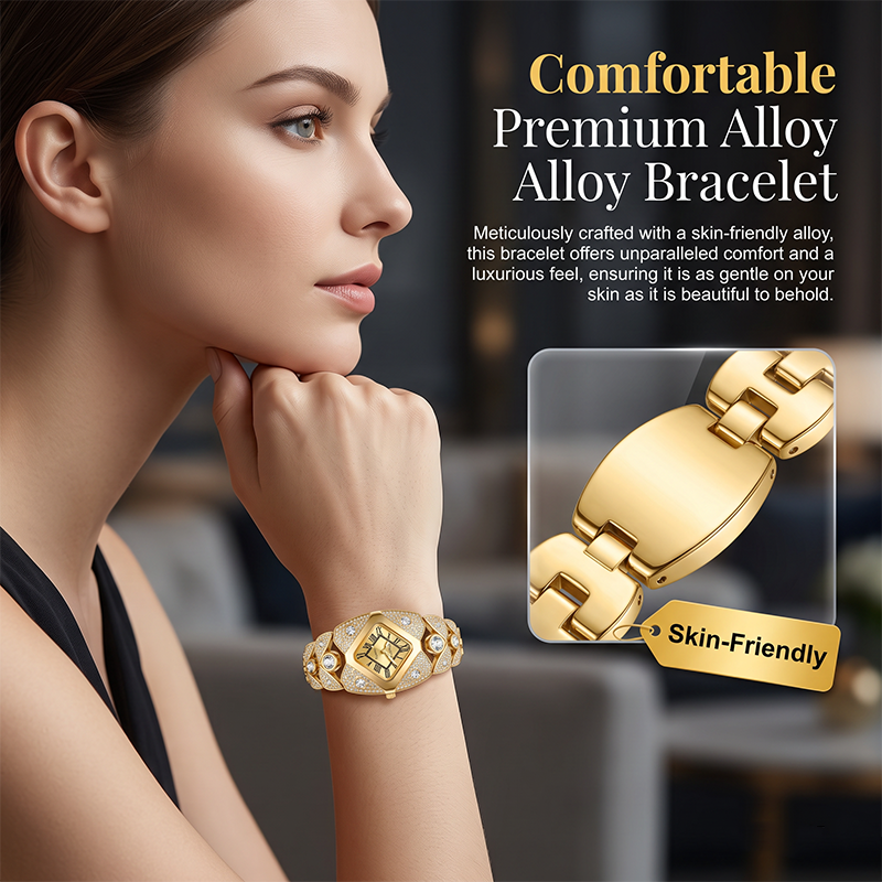 📢⏰50 % de réduction !! 💎Élégante montre pour femme à mouvement à quartz et bracelet