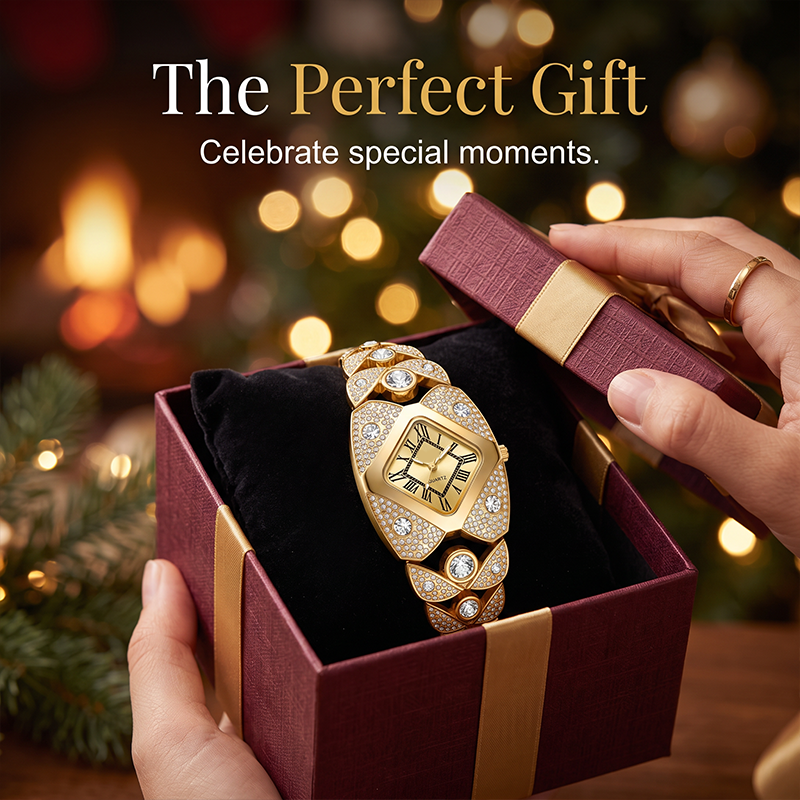 📢⏰50 % de réduction !! 💎Élégante montre pour femme à mouvement à quartz et bracelet