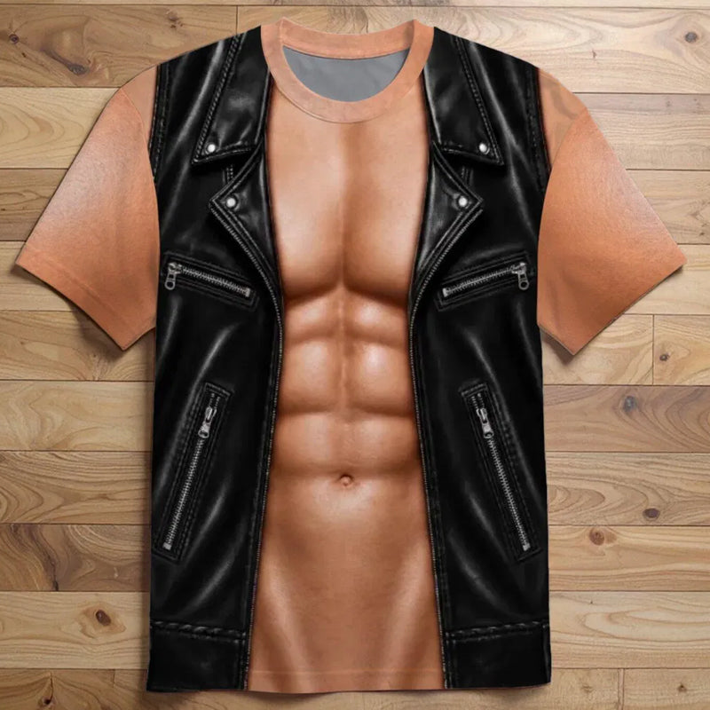 📢📢 50 % de réduction !! ⏰T-shirt humoristique pour homme, avec motif de muscles