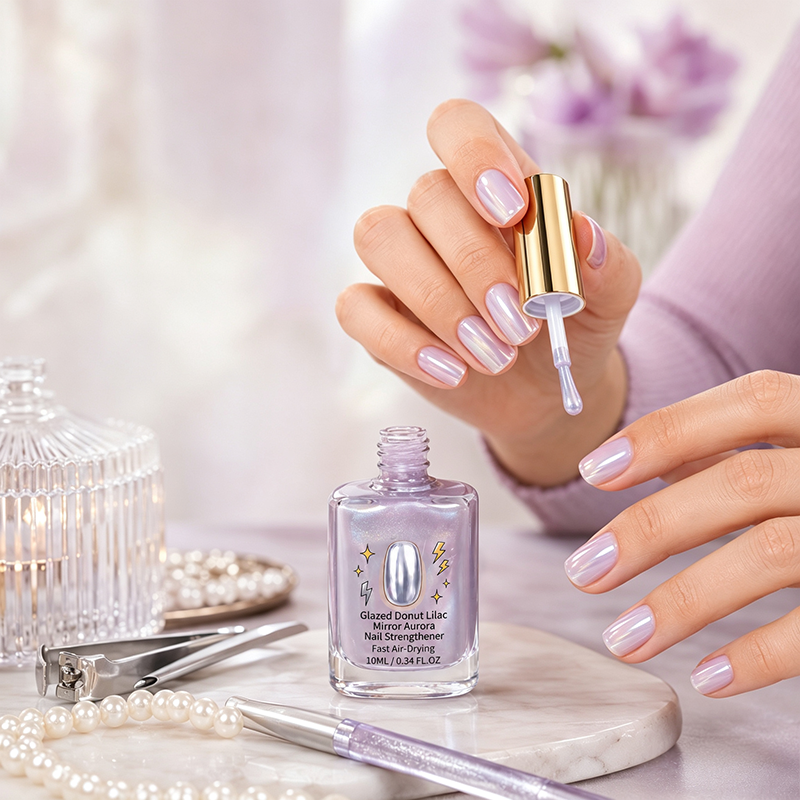 🎉 Soldes 2026 — Plus de 24 700 exemplaires vendus !💅 Renforçateur d'ongles « Lilac Glossy Mirror »
