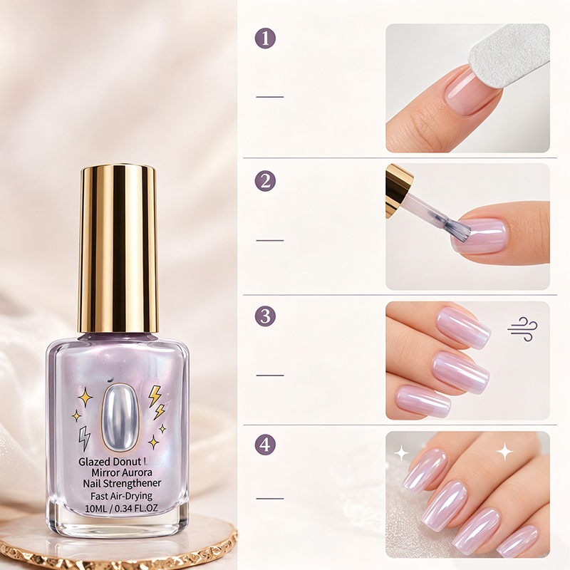 🎉 Soldes 2026 — Plus de 24 700 exemplaires vendus !💅 Renforçateur d'ongles « Lilac Glossy Mirror »