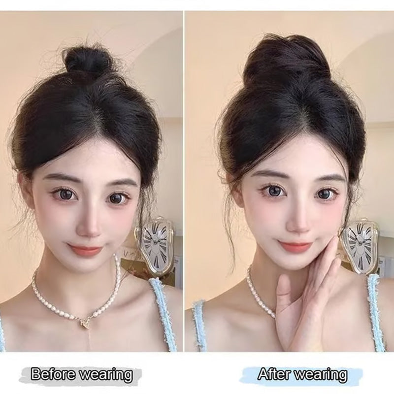 💁‍♀️Quick‑Fit Voluminous Hair Wrap | Realistic Synthetic Bun Piece for Daily & Special Occasion