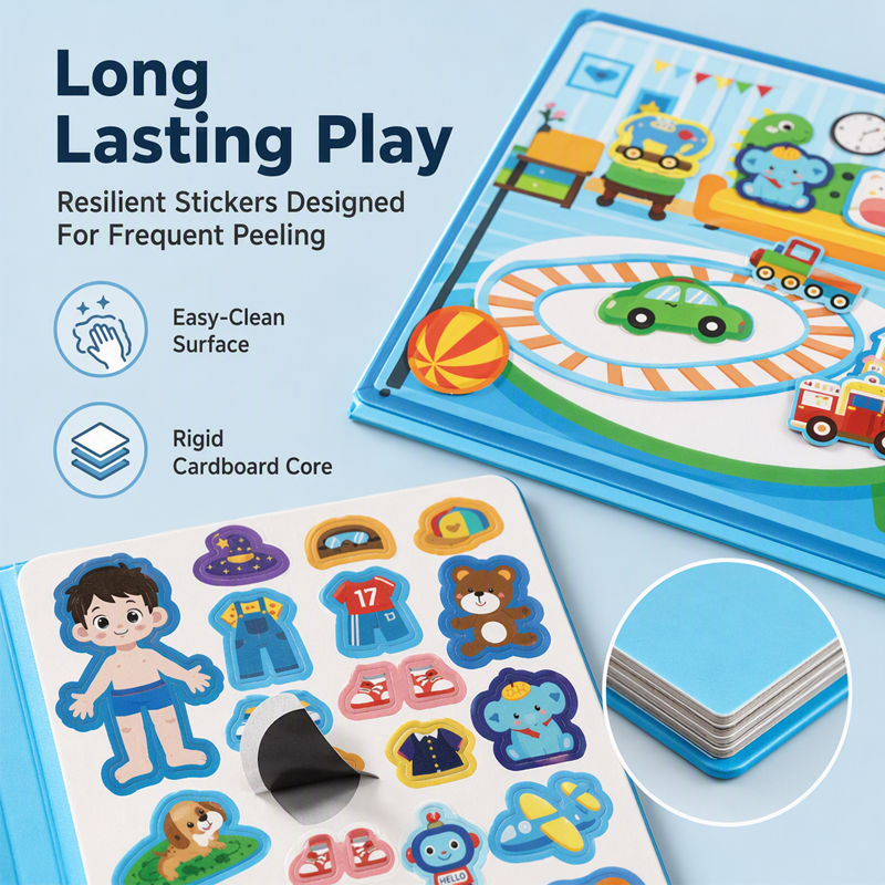 Livre magnétique silencieux pour enfants avec puzzle pliable : jouet éducatif pour les tout-petits, garçons et filles