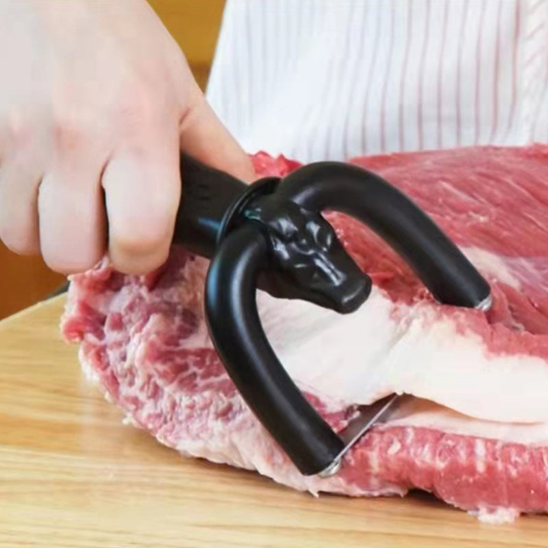 Appareil portatif pour dégraisser la viande de bœuf et de porc