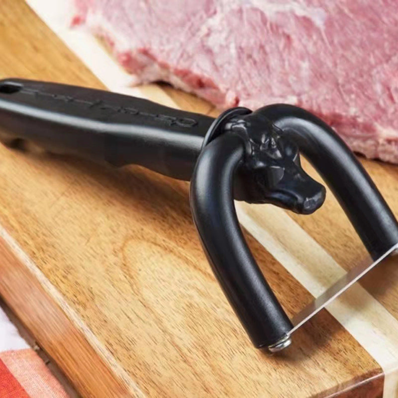 Appareil portatif pour dégraisser la viande de bœuf et de porc