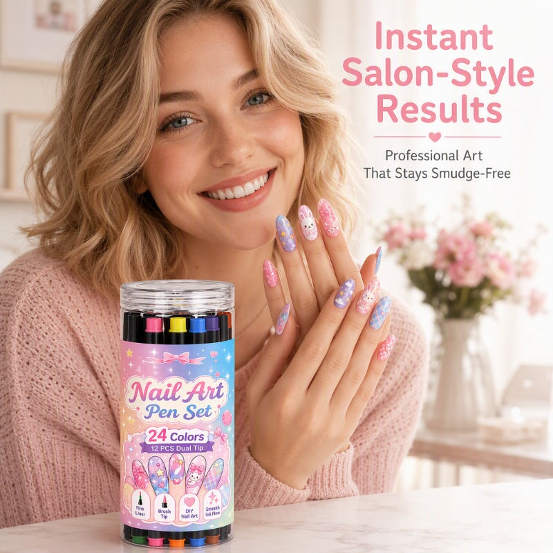 💅 Stylos de nail art double face, 24 couleurs, pour une manucure à faire soi-même