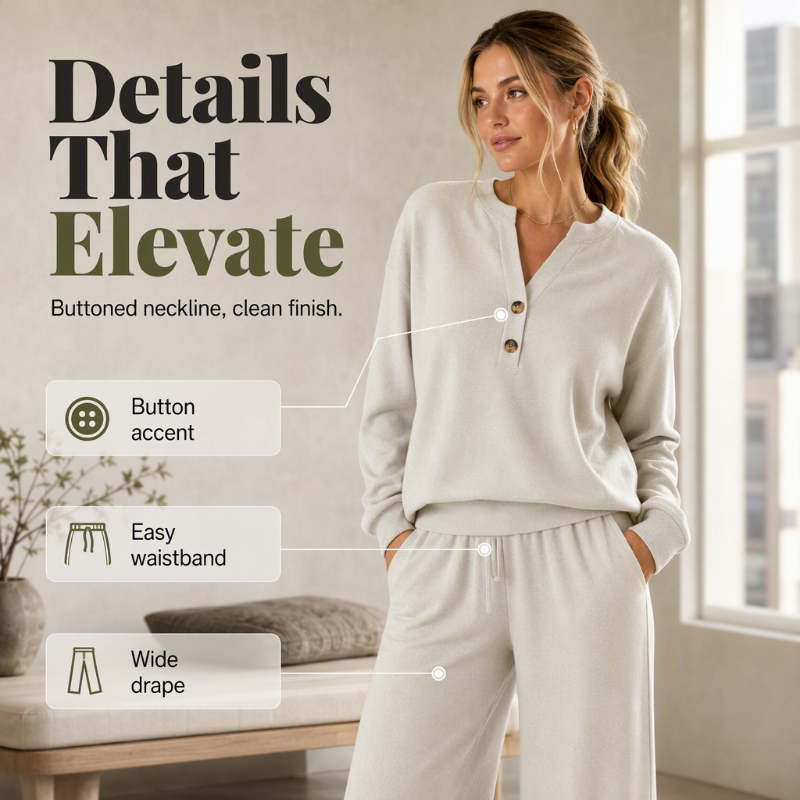【S-2XL】💖 Haut léger et pantalon à jambes larges
