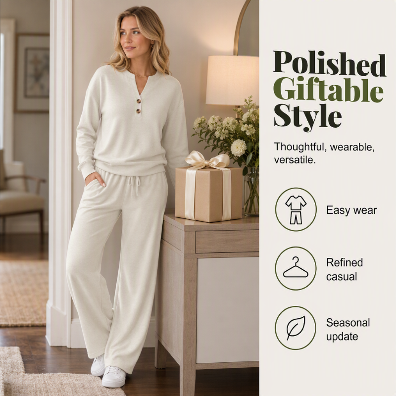 【S-2XL】💖 Haut léger et pantalon à jambes larges