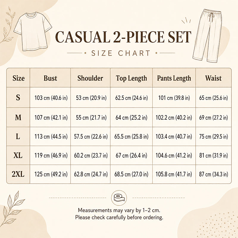 【S-2XL】💖 Haut léger et pantalon à jambes larges