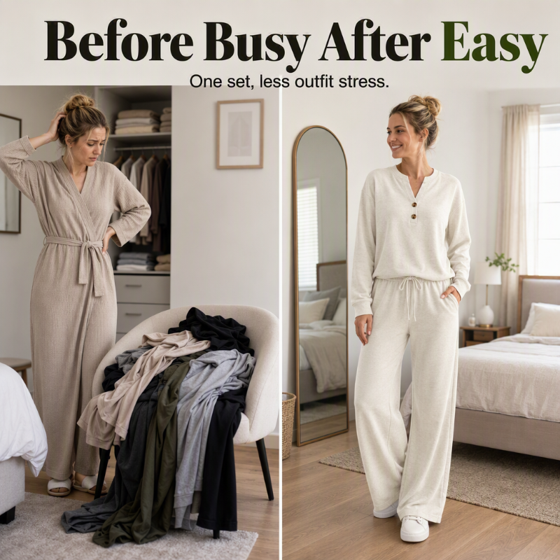 【S-2XL】💖 Haut léger et pantalon à jambes larges