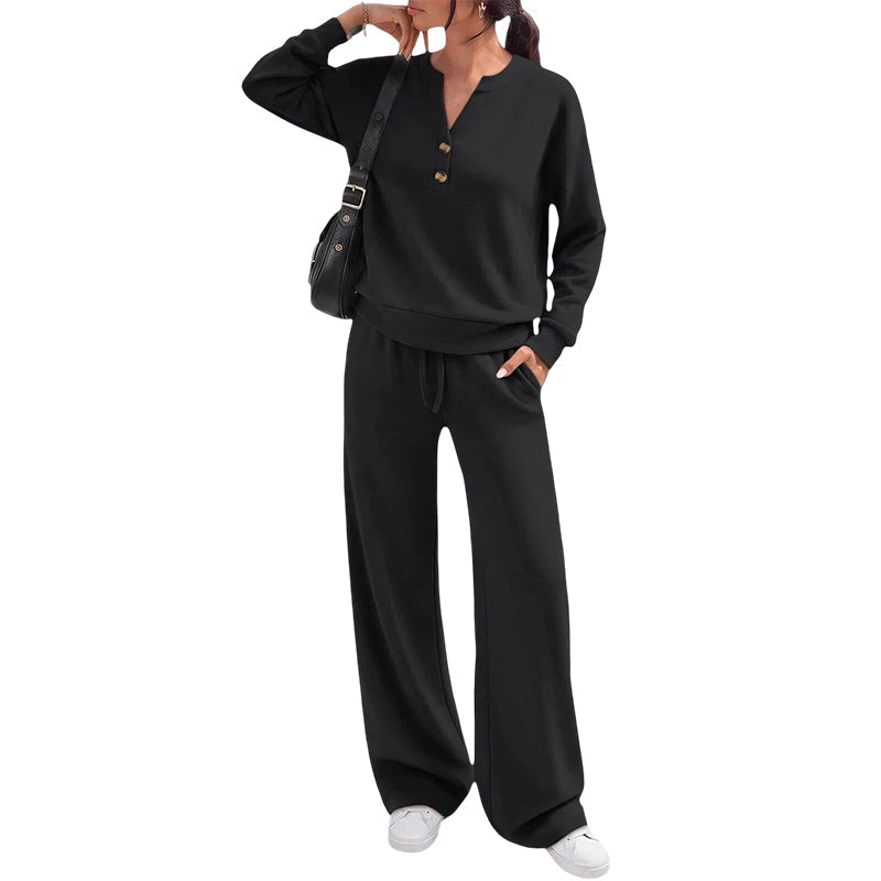 【S-2XL】💖 Haut léger et pantalon à jambes larges