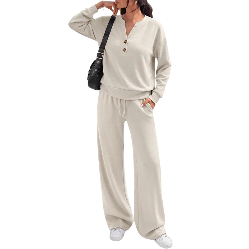 【S-2XL】💖 Haut léger et pantalon à jambes larges