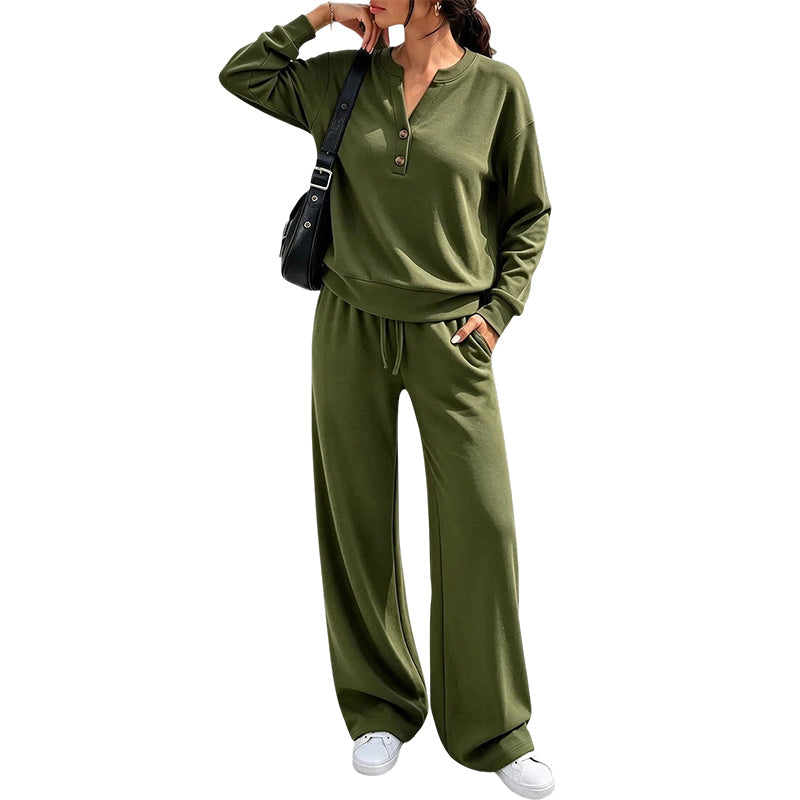 【S-2XL】💖 Haut léger et pantalon à jambes larges