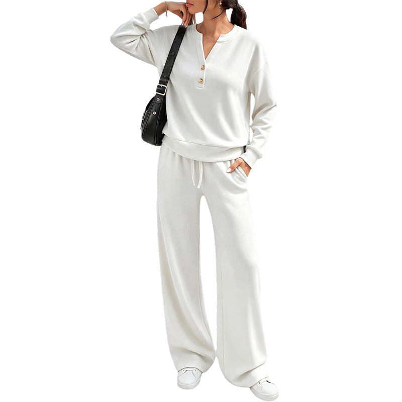 【S-2XL】💖 Haut léger et pantalon à jambes larges