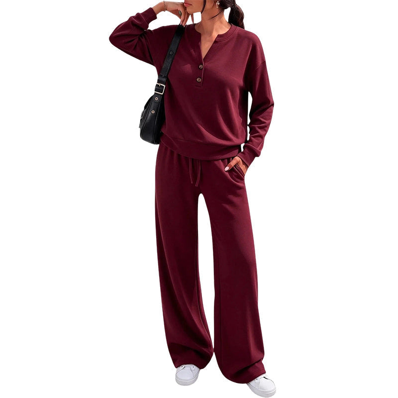 【S-2XL】💖 Haut léger et pantalon à jambes larges