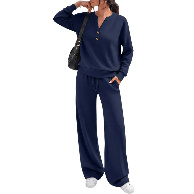 【S-2XL】💖 Haut léger et pantalon à jambes larges