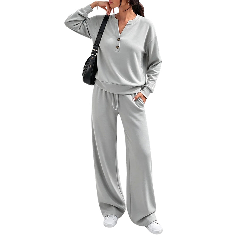 【S-2XL】💖 Haut léger et pantalon à jambes larges